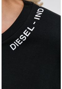 Diesel Bluza damska kolor czarny z nadrukiem. Kolor: czarny. Długość rękawa: długi rękaw. Długość: długie. Wzór: nadruk #3