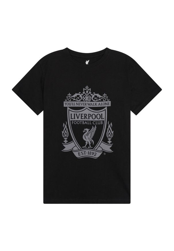 LIVERPOOL FC - koszulka dziecięca Liverpool FC - Czarna. Kolor: czarny. Materiał: bawełna. Sport: piłka nożna