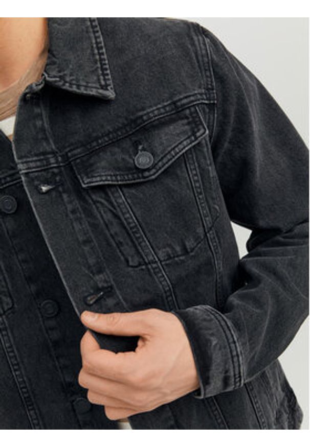 Jack & Jones Kurtka jeansowa Jean 12223613 Czarny Regular Fit. Kolor: czarny. Materiał: bawełna