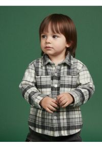 Sinsay - Kurtka koszulowa z pikowaną podszewką - szary. Kolor: szary #1