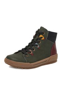 Rieker Botki N0711-54 Zielony. Kolor: zielony. Materiał: syntetyk, materiał #3