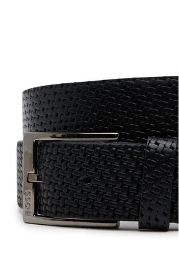 BOSS Pasek Męski 50542683 Czarny. Kolor: czarny. Materiał: skóra