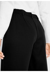 bonprix - Spodnie Marlena z wygodną talią. Kolor: czarny #3