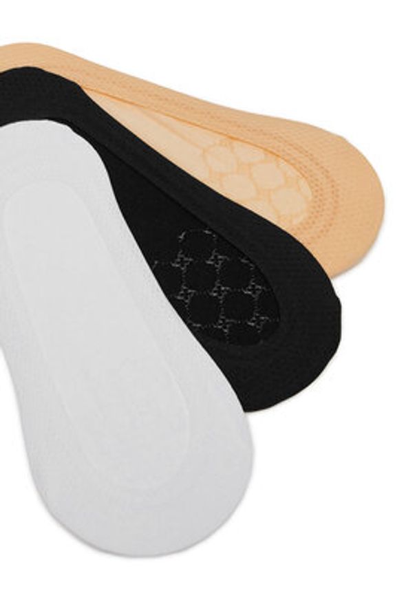 Nine West Stopki LA_NW_4WB_003_SS25 (3-PACK) MIX Biały. Kolor: biały. Materiał: bawełna