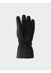 4f - Rękawice narciarskie Thinsulate męskie - czarne. Kolor: czarny. Materiał: syntetyk, materiał. Technologia: Thinsulate. Sport: narciarstwo