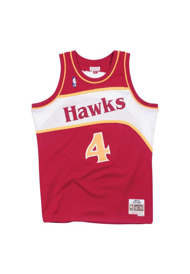 Koszulka Mitchell & Ness Atlanta Hawks 1986/87. Kolor: czerwony, wielokolorowy, biały. Sport: koszykówka
