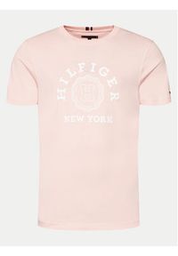 TOMMY HILFIGER - Tommy Hilfiger T-Shirt Coin MW0MW34437 Różowy Regular Fit. Kolor: różowy. Materiał: bawełna #3