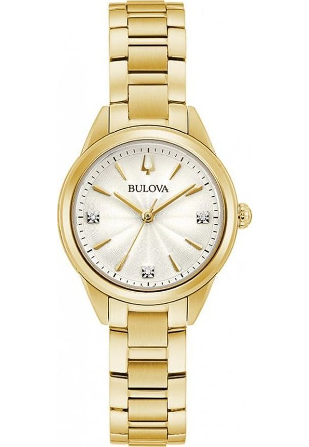 Zegarek Bulova Zegarek damski Bulova 97P150 złoty. Kolor: złoty