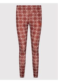 Guess Legginsy V2YB21 MC03W Bordowy Slim Fit. Kolor: czerwony. Materiał: syntetyk #3