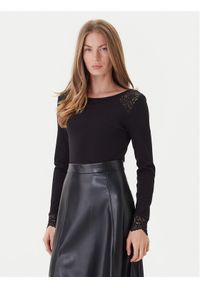Morgan Body 251-TDENTY Czarny Slim Fit. Kolor: czarny. Materiał: wiskoza
