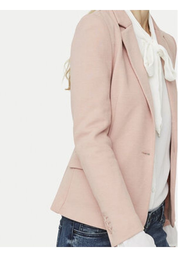 Vero Moda Marynarka Julia 10154123 Różowy Regular Fit. Kolor: różowy. Materiał: bawełna