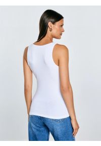 Big-Star - Koszulka damska na ramiączkach biała Alena 101. Kolor: biały. Materiał: skóra, bawełna, elastan. Długość rękawa: na ramiączkach. Styl: sportowy #2