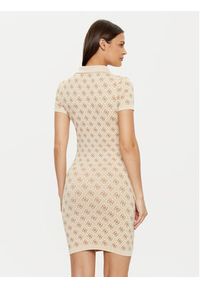Guess Sukienka dzianinowa V5RK02 Z3LF0 Beżowy. Kolor: beżowy. Materiał: syntetyk