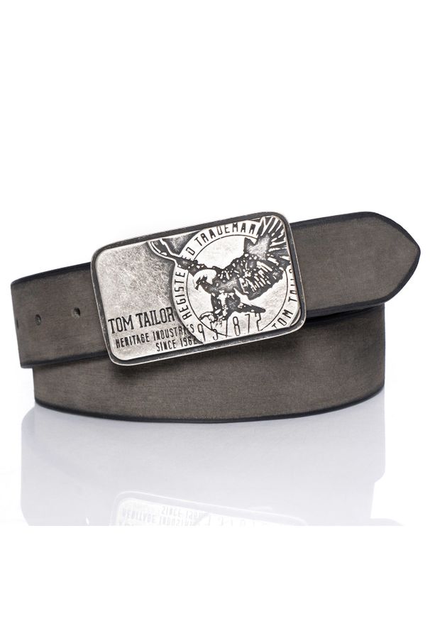 Tom Tailor - TOM TAILOR PASEK SKÓRZANY SOPO-TT435 40 mm Ledergürtel RO2251 0790. Materiał: skóra. Wzór: paski. Styl: klasyczny, elegancki, rockowy