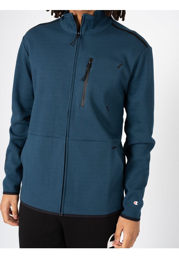 Champion Bluza "Full-zip" | 218750 | Mężczyzna | Niebieski. Okazja: na co dzień, na spotkanie biznesowe, na spacer. Kolor: niebieski. Materiał: poliester, bawełna. Wzór: nadruk. Styl: wizytowy, casual, sportowy, biznesowy, klasyczny