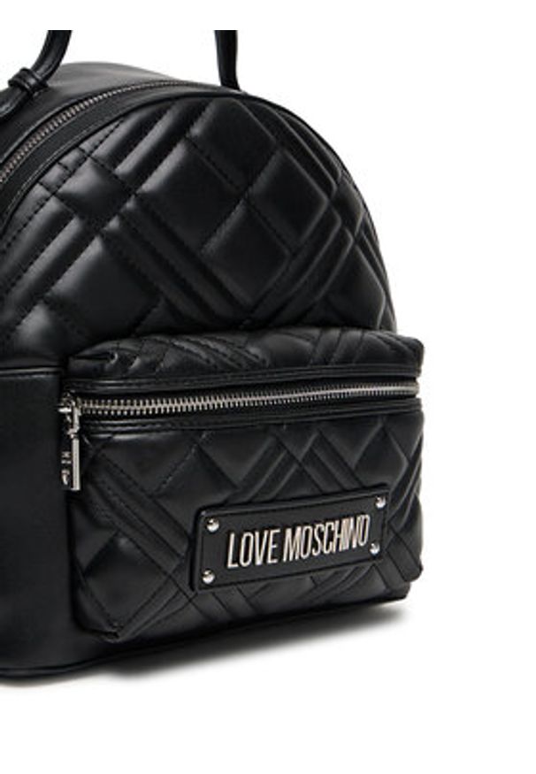 Love Moschino - LOVE MOSCHINO Plecak JC4148PP1NLA000B Czarny. Kolor: czarny. Materiał: skóra