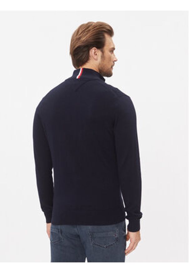 TOMMY HILFIGER - Tommy Hilfiger Kardigan MW0MW28050 Granatowy Regular Fit. Kolor: niebieski. Materiał: bawełna