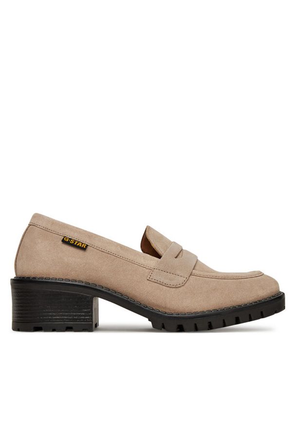 G-Star RAW - G-Star Raw Loafersy WI34-JANELLE-01 Beżowy. Kolor: beżowy. Materiał: zamsz, skóra