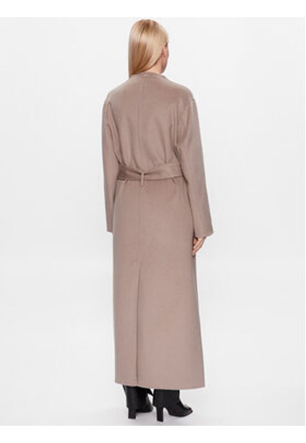 Calvin Klein Płaszcz wełniany K20K205905 Szary Regular Fit. Kolor: szary. Materiał: wełna, syntetyk