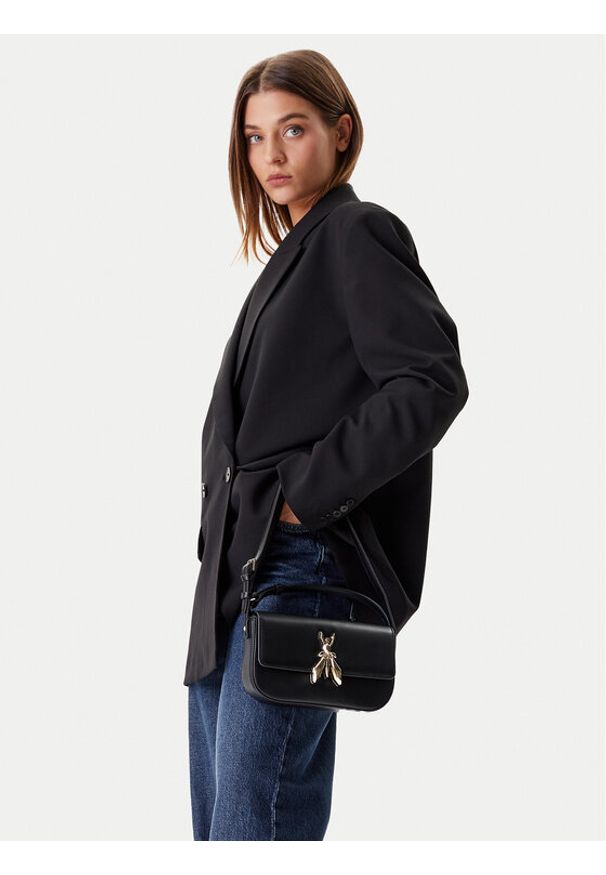 Patrizia Pepe Torebka 8B0231 L061 Czarny. Kolor: czarny. Materiał: skórzane