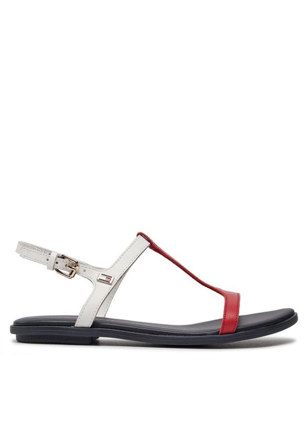 TOMMY HILFIGER - Tommy Hilfiger Sandały Th Flat Sandal FW0FW07930 Kolorowy. Wzór: kolorowy