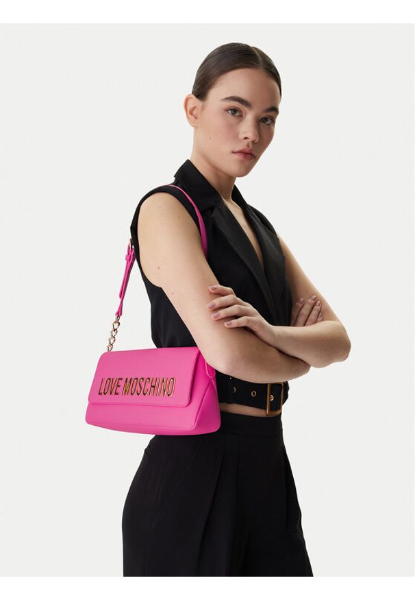 Love Moschino - LOVE MOSCHINO Torebka JC4109PP1OKD0604 Różowy. Kolor: różowy. Materiał: skórzane