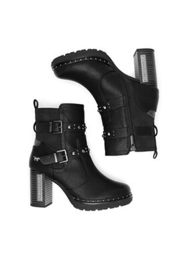 Mustang Botki 1336-512 Czarny. Kolor: czarny. Materiał: materiał