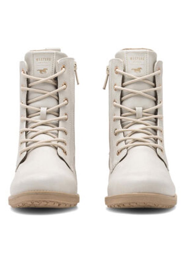 Mustang Trzewiki 1402-502 Biały. Kolor: biały. Materiał: skóra