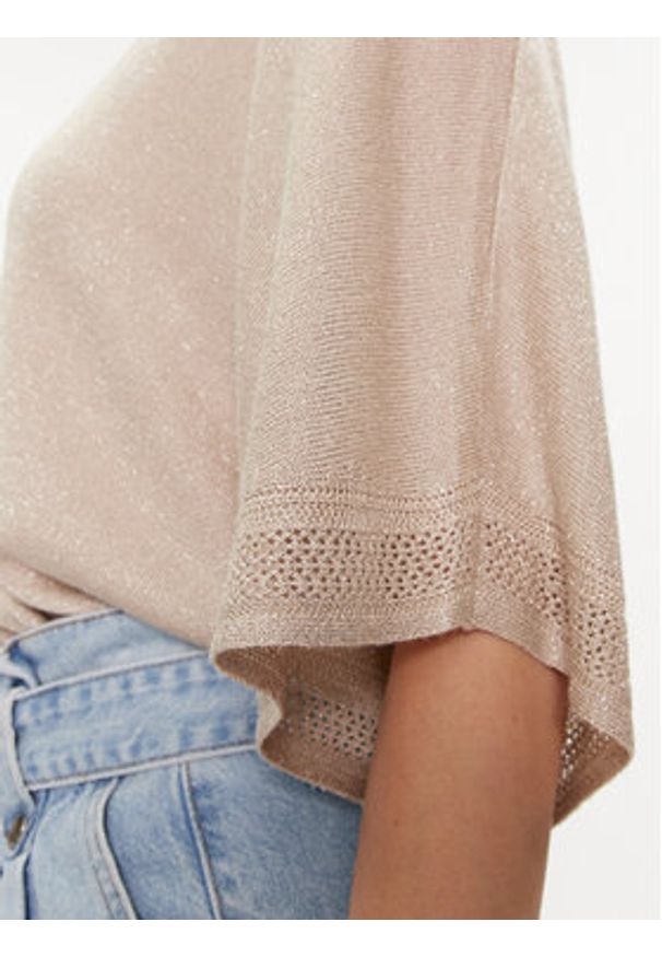 Morgan Bluzka 241-MCHRIS Beżowy Relaxed Fit. Kolor: beżowy. Materiał: wiskoza