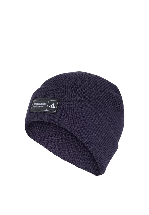 Adidas - Czapka typu beanie Essentials Cuffed. Kolor: biały, wielokolorowy, niebieski, czarny. Materiał: dzianina