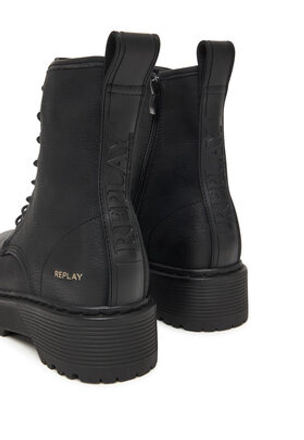 Replay - REPLAY Trapery Luisa GWL63 .000.C0086S Czarny. Kolor: czarny. Materiał: skóra