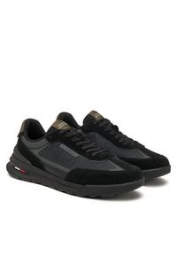TOMMY HILFIGER - Tommy Hilfiger Sneakersy Retro Runner Seasonal FM0FM05328 Czarny. Kolor: czarny. Materiał: skóra, zamsz #3