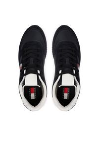 Tommy Jeans Sneakersy Tjm Eva Runner Mix Material EM0EM01737 Czarny. Kolor: czarny. Materiał: zamsz, skóra #4