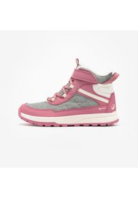 quechua - Buty turystyczne dla dzieci Quechua SH500 Warm wodoodporne. Okazja: na co dzień. Kolor: różowy, biały, wielokolorowy. Sezon: zima. Sport: turystyka piesza, outdoor