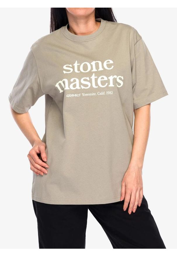 Koszulka z nadrukiem Gramicci Stonemasters Tee. Kolor: beżowy. Wzór: nadruk