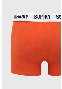 Superdry Bokserki (3-pack) męskie kolor pomarańczowy. Kolor: pomarańczowy. Materiał: bawełna #3