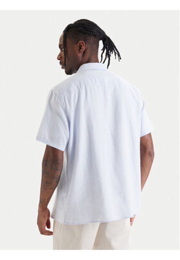 Calvin Klein Koszula LV04LF137G Fioletowy Relaxed Fit. Kolor: fioletowy. Materiał: syntetyk