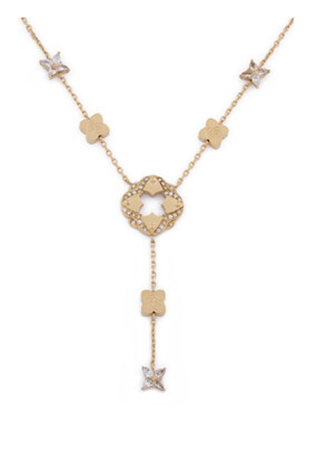 Guess Naszyjnik JUBN05 496JW Złoty. Materiał: metalowe. Kolor: złoty