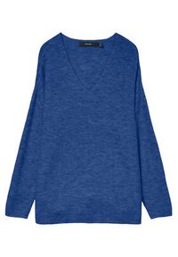 Vero Moda Sweter Crewlefile 10233357 Niebieski Loose Fit. Kolor: niebieski. Materiał: syntetyk #4