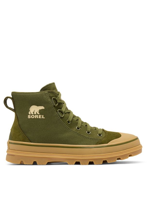 sorel - Sorel Sneakersy SCOUT N ABOUT™ Men's Mid Sneaker 2113341 Zielony. Kolor: zielony. Materiał: materiał