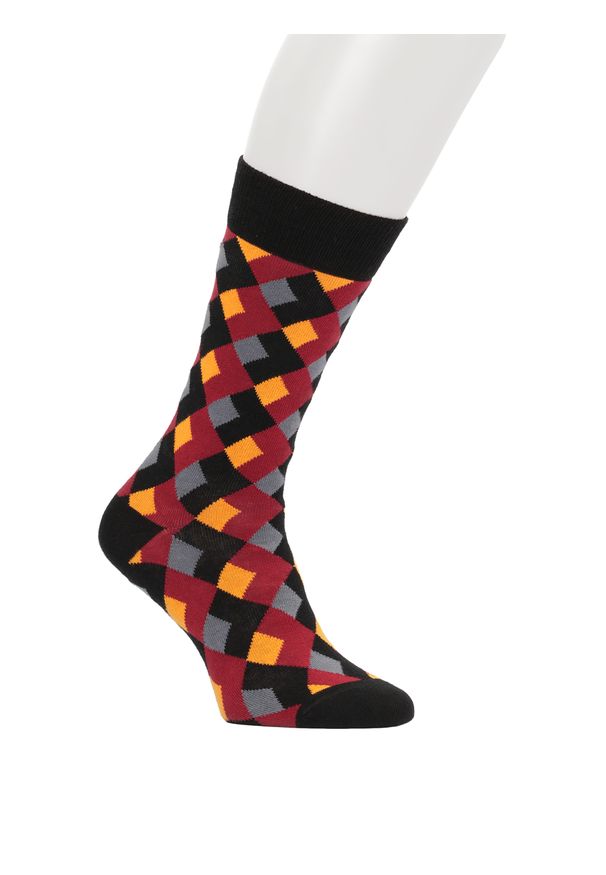 Kazar - Bawełniane skarpety w romby. Materiał: bawełna. Wzór: geometria