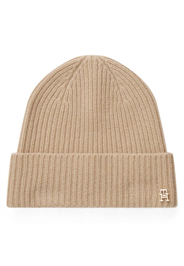 TOMMY HILFIGER - Czapka Tommy Hilfiger. Kolor: beżowy