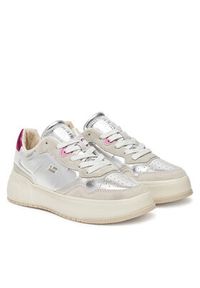 D.Franklin Sneakersy DFSH321095 Srebrny. Kolor: srebrny. Materiał: skóra #5