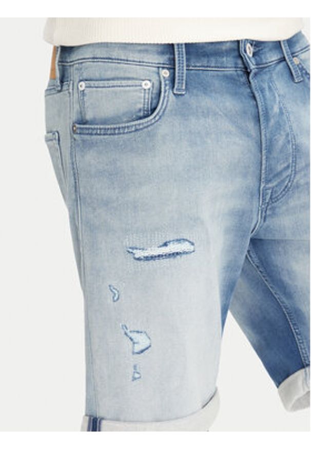 Jack & Jones Szorty jeansowe Rick 12269607 Niebieski Regular Fit. Kolor: niebieski. Materiał: bawełna