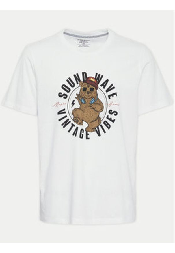 Blend T-Shirt 20717743 Biały Regular Fit. Kolor: biały. Materiał: bawełna