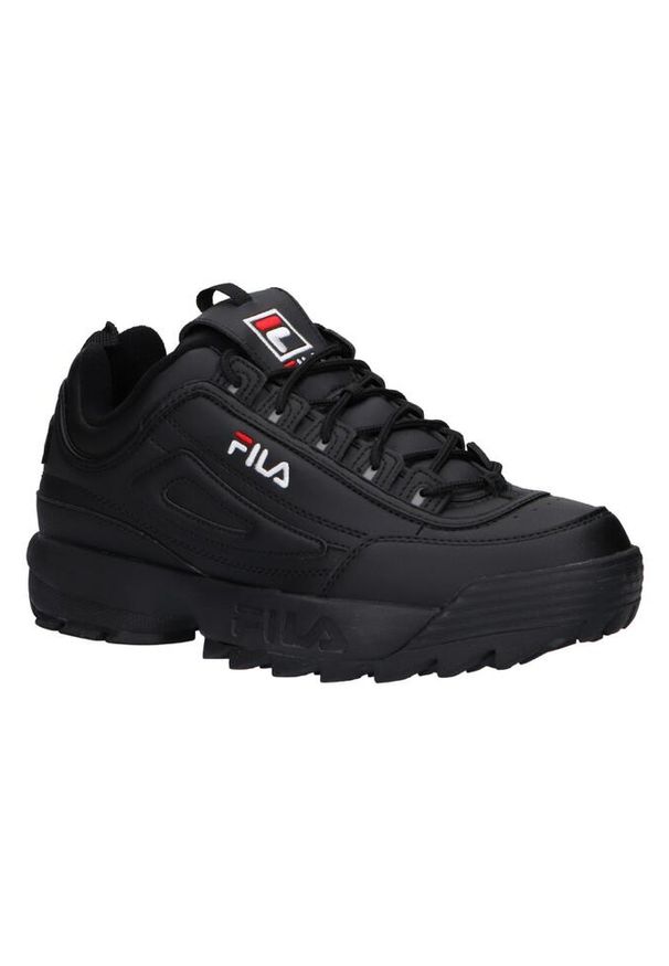 Buty do chodzenia męskie Fila Disruptor Low. Zapięcie: sznurówki. Kolor: czarny. Materiał: syntetyk, tkanina, materiał. Szerokość cholewki: normalna. Sport: turystyka piesza