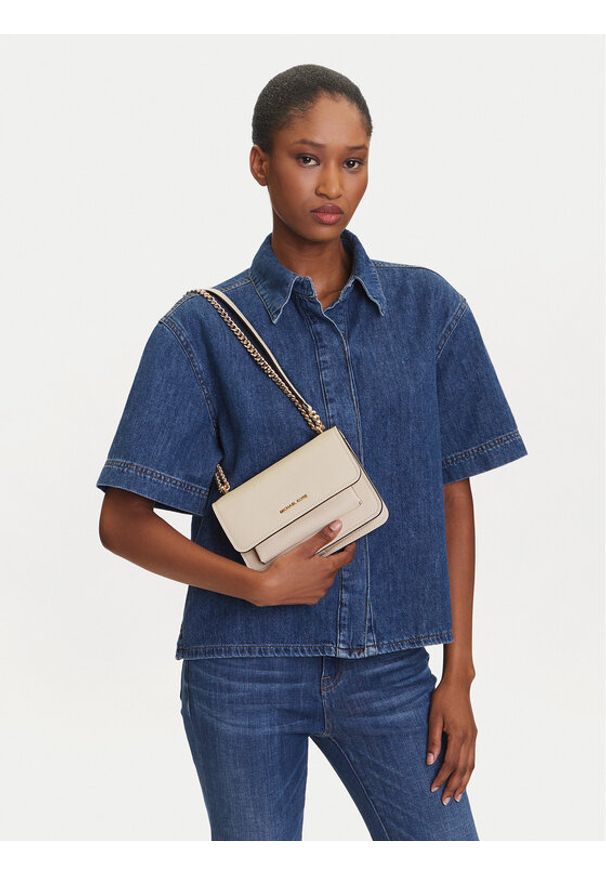 MICHAEL Michael Kors Torebka 32T4GC7C1T Beżowy. Kolor: beżowy. Materiał: skórzane