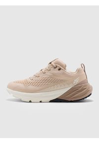 4f - 4F Niskie buty do trekkingu i trailu SPEED HIKER z membraną damskie - beżowe 41. Kolor: beżowy. Materiał: materiał, guma. Szerokość cholewki: normalna #1