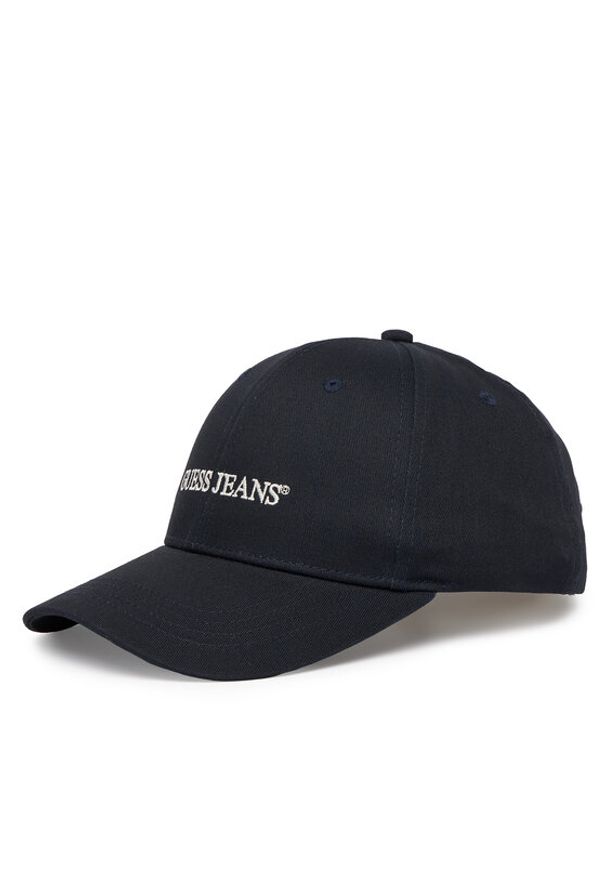 Guess Jeans Czapka z daszkiem M4BZ26 WF8V1 Granatowy. Kolor: niebieski. Materiał: materiał