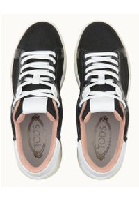 TOD'S - Czarne sneakersy na wysokiej podeszwie. Kolor: czarny. Materiał: guma, tkanina. Wzór: gładki #3